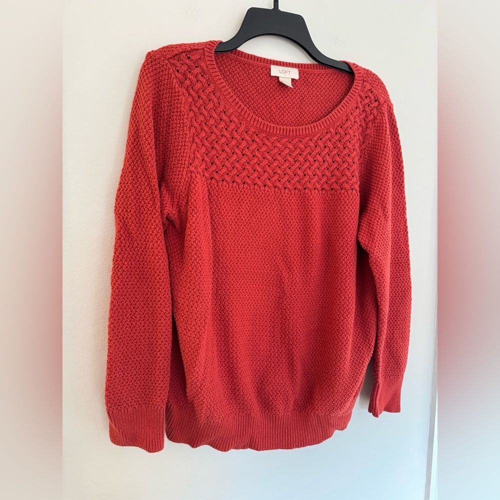 LOFT Thick Knitted Scoopneck Sweater - Size XL